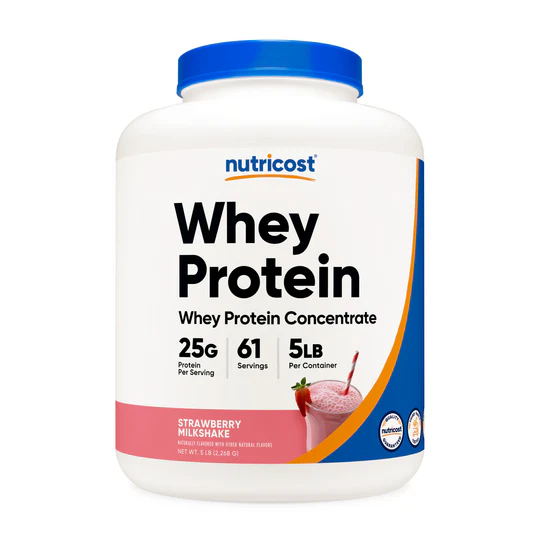 Nutricost Whey Protein Concentrate (Strawberry Milkshake) 5LBS